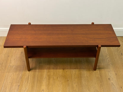 Teak low coffee table 1960s
