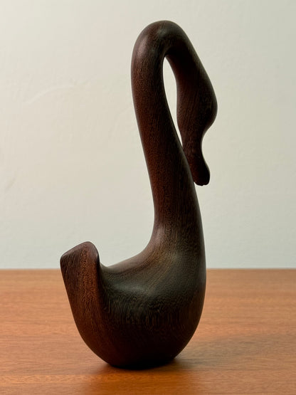 1970s carved stylised swan