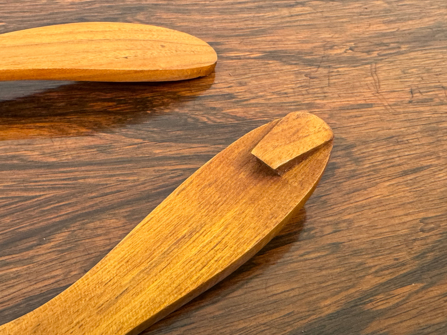 Vintage teak salad servers