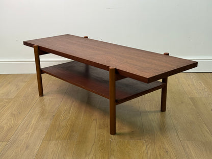 Teak low coffee table 1960s