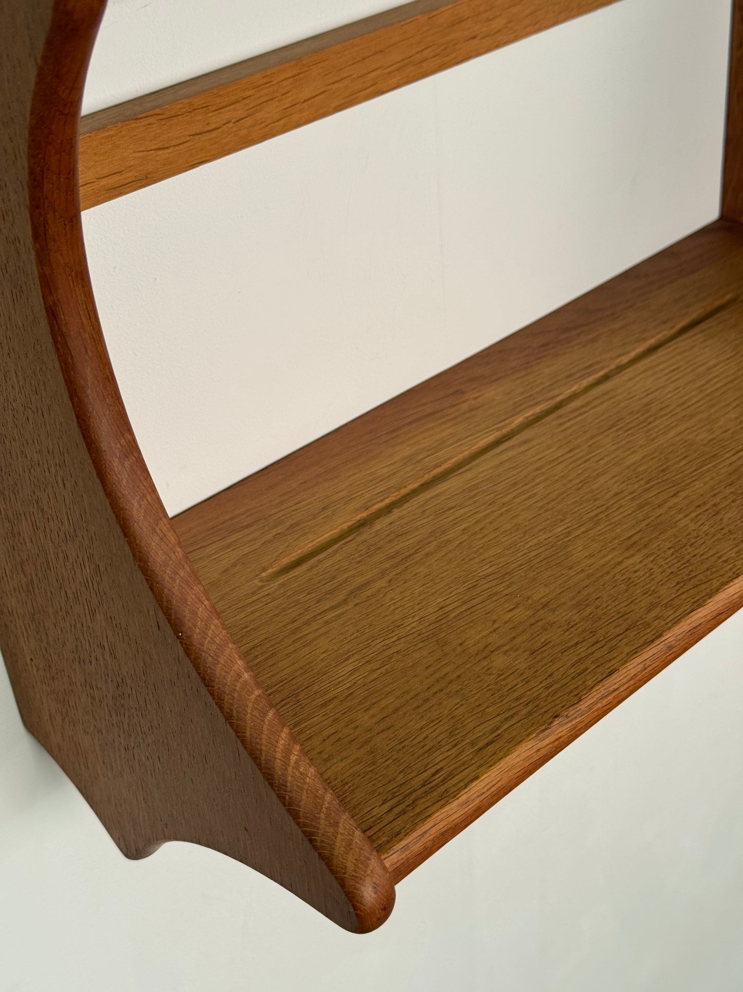 1950s Ercol style wall mounted shelves