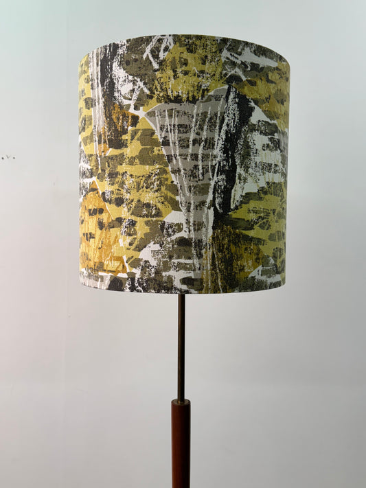 1960s teak standard lamp with new shade