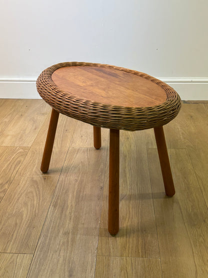 1960s wicker occasional table