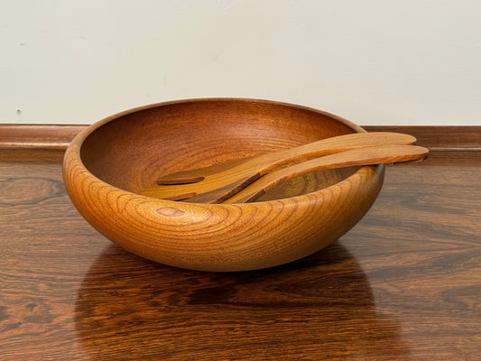 1960s teak turned salad bowl
