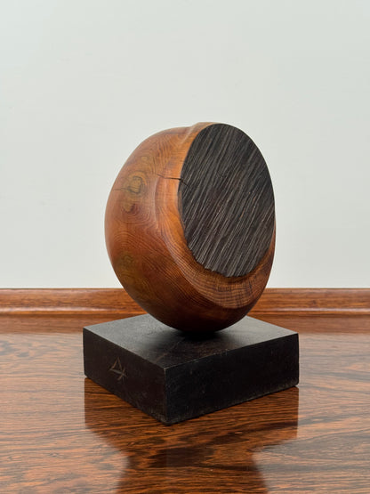 Vintage hand carved wooden abstract form