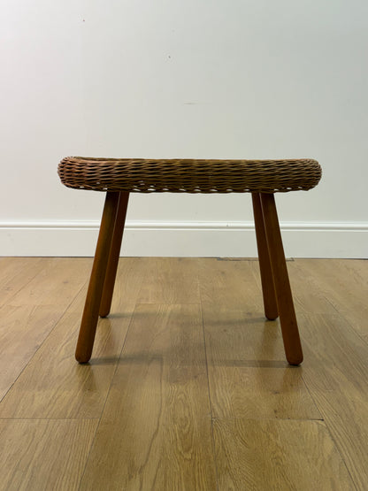 1960s wicker occasional table