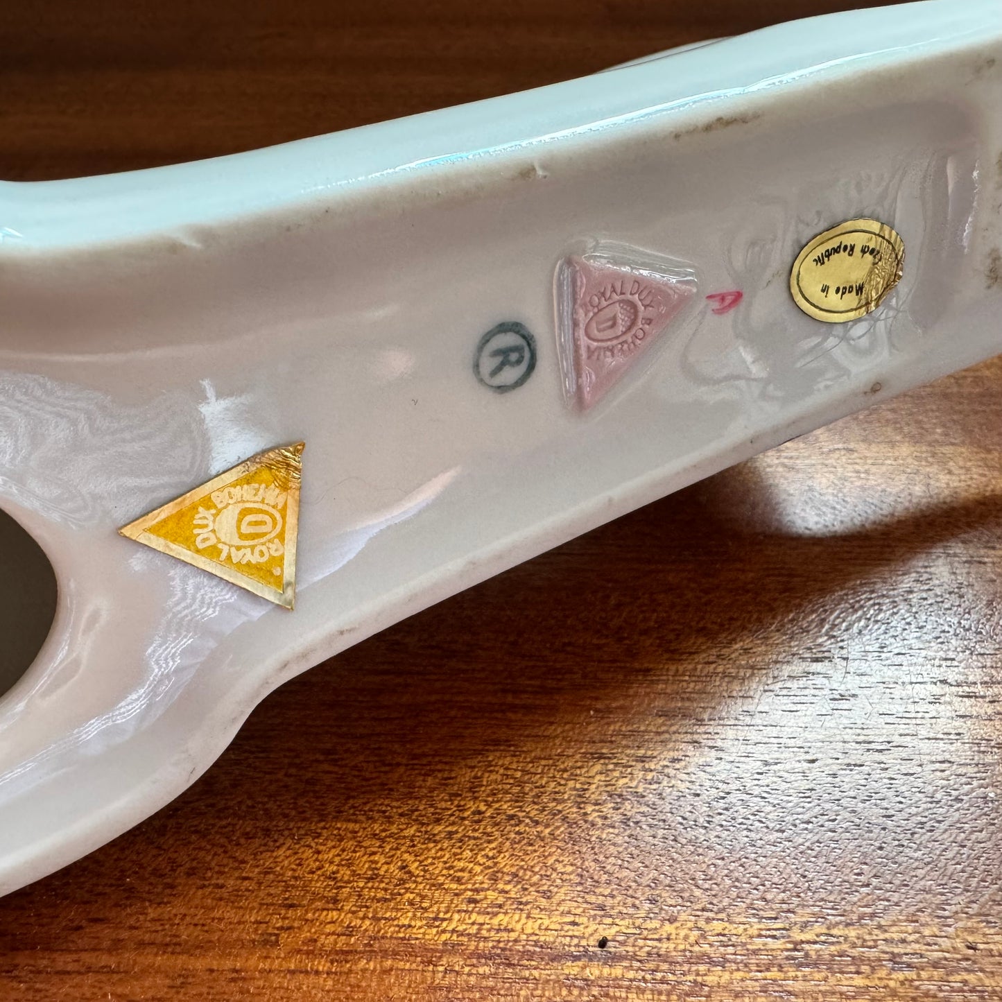 Midcentury Royal Dux stylised ceramic cat