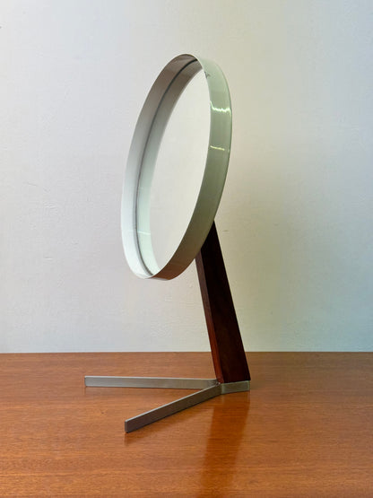 Teak and steel Durlston mirror