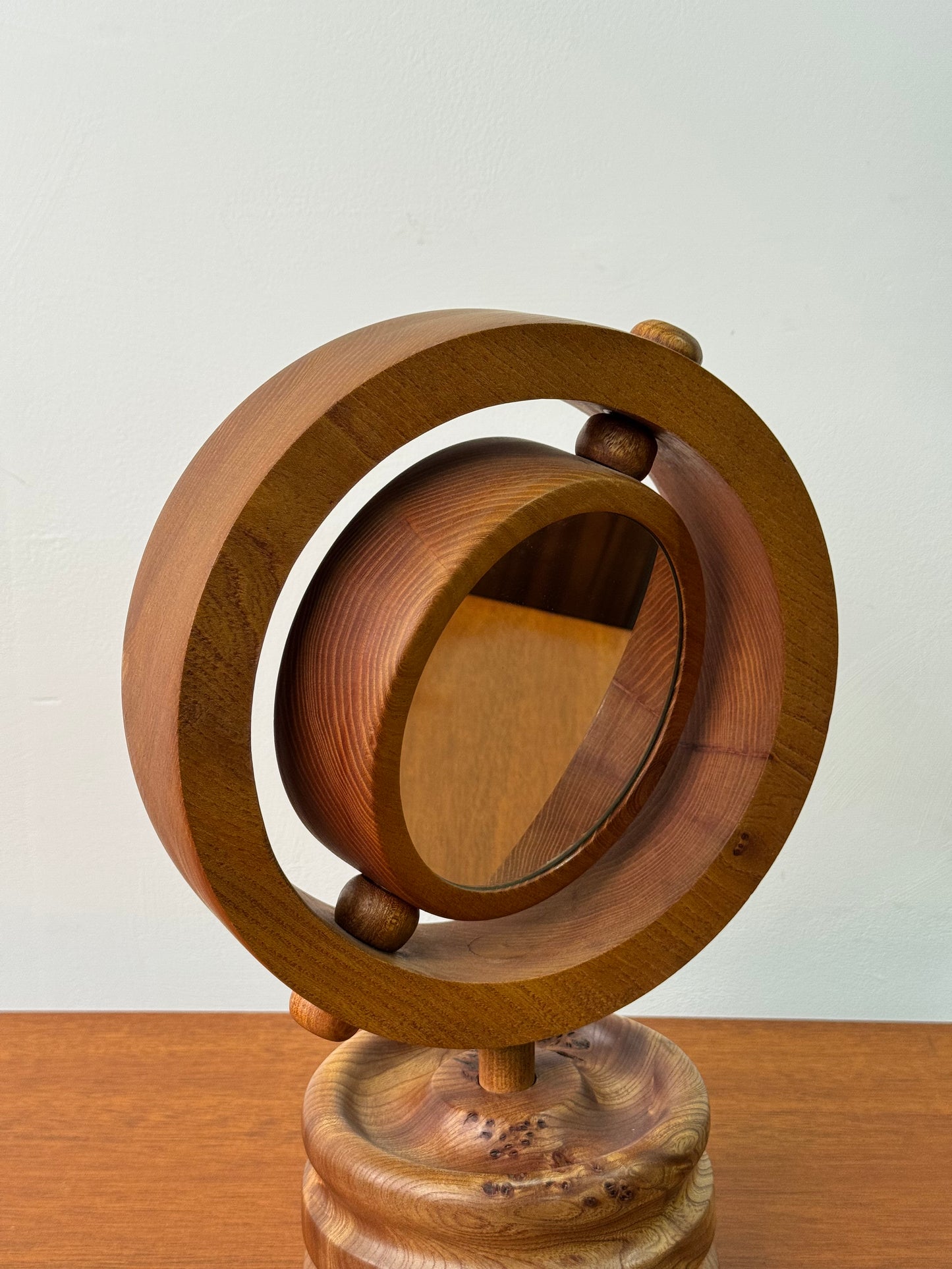 1980s handmade table top mirror