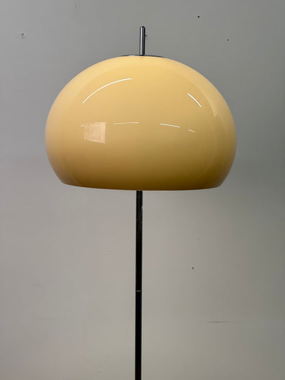 1970s chrome Guzzini style mushroom floor lamp
