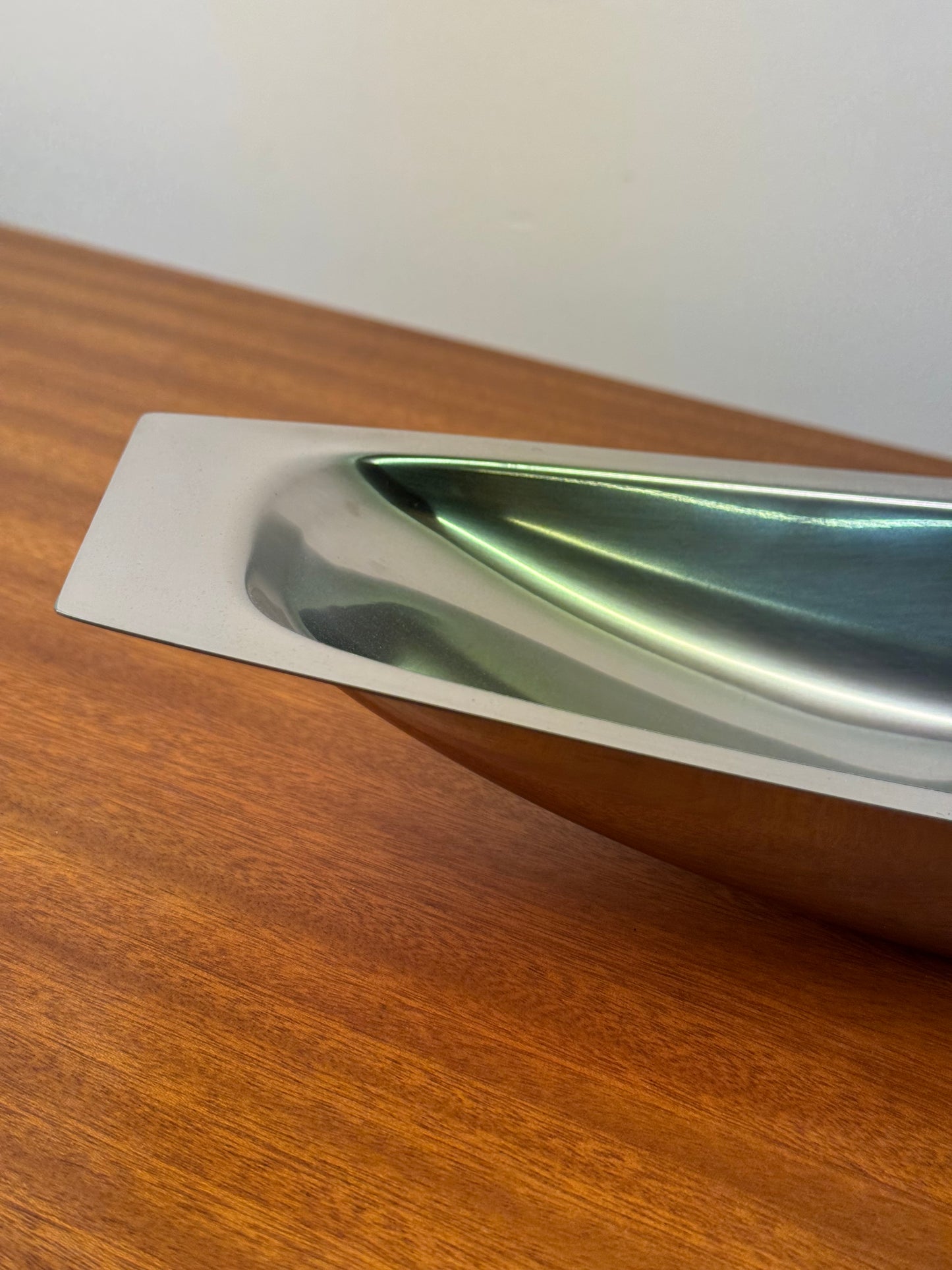 Stainless steel fruit dish by Lundtofte Denmark