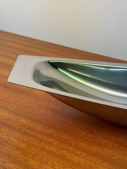 Stainless steel fruit dish by Lundtofte Denmark