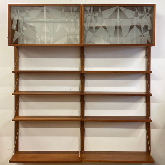 1960s Veggen Deluxe 2 bay teak wall unit made in Norway