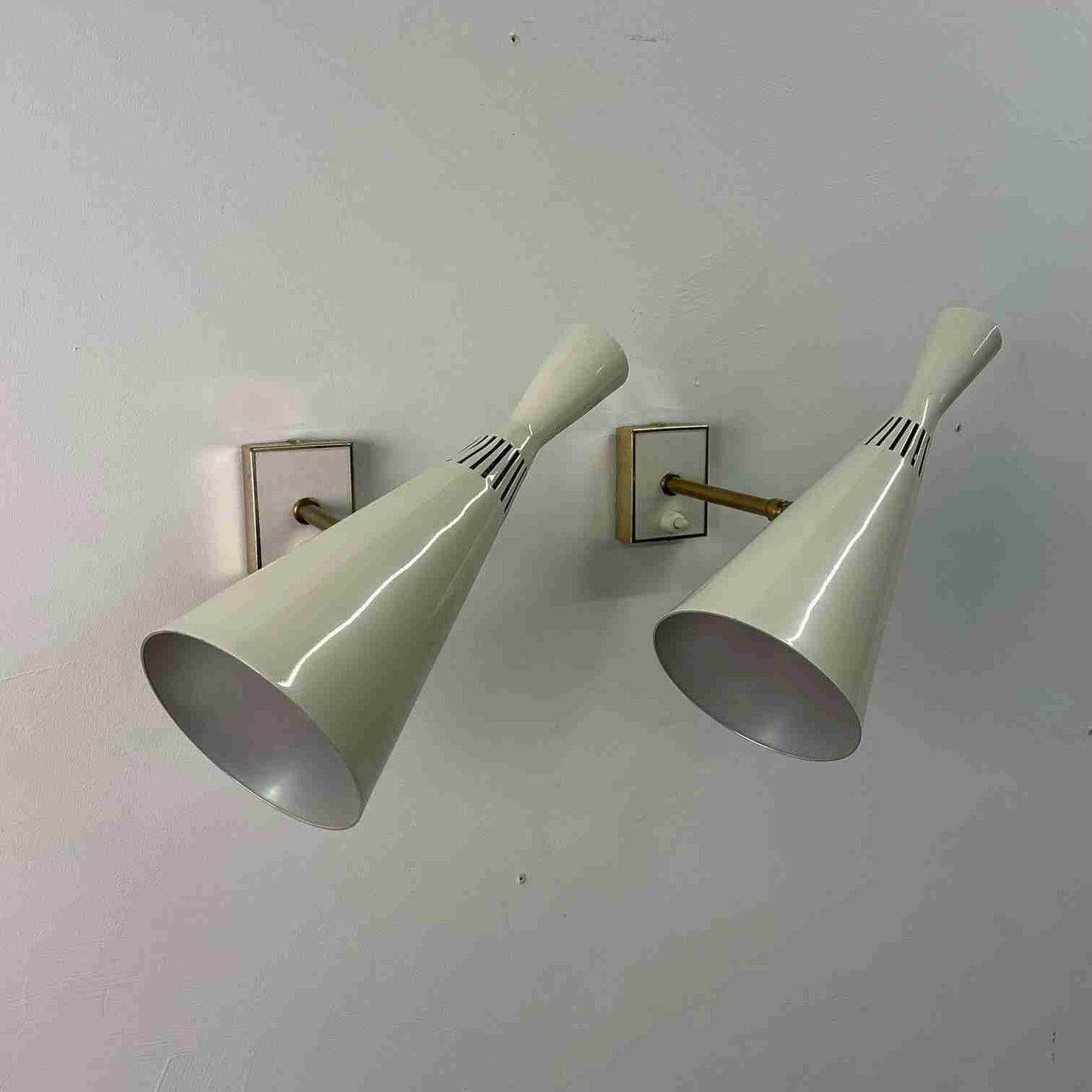 1950s wall lights by G A Scott for Maclamp