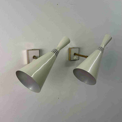 1950s wall lights by G A Scott for Maclamp