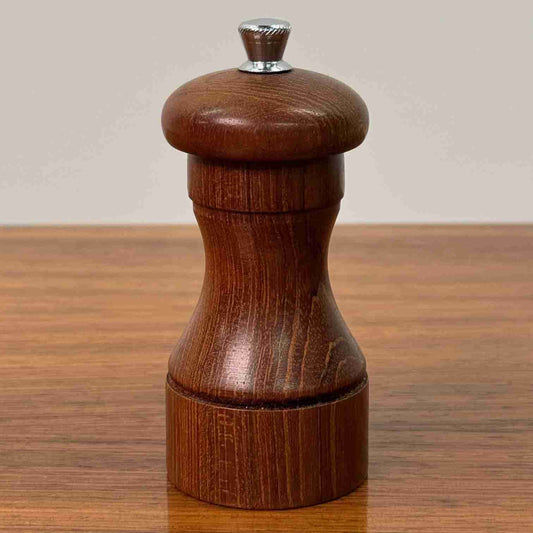 Small 1960s teak pepper grinder by Madison