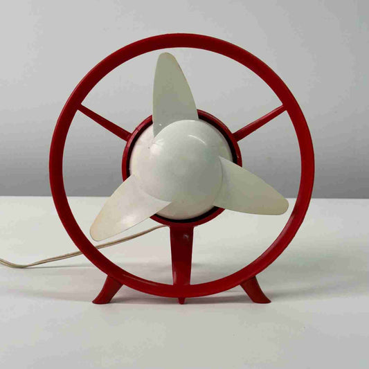 Red plastic 1960s Sprite electric fan by GEC
