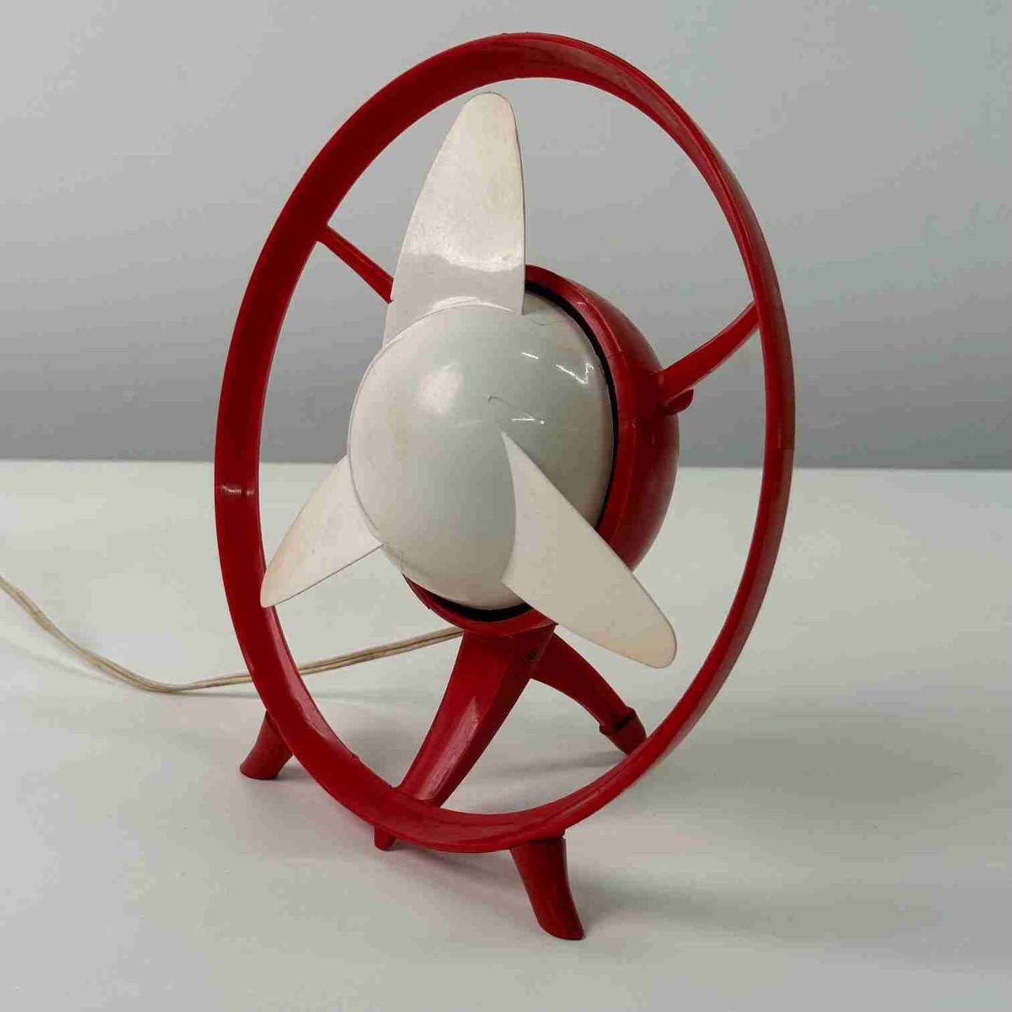 Red plastic 1960s Sprite electric fan by GEC