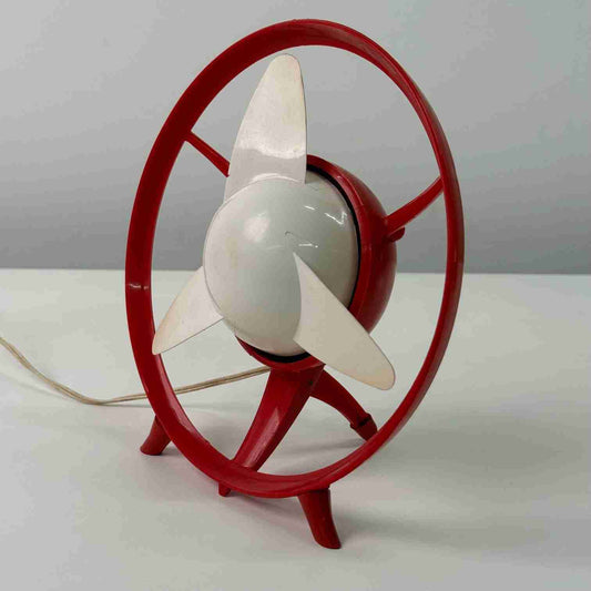 Red plastic 1960s Sprite electric fan by GEC