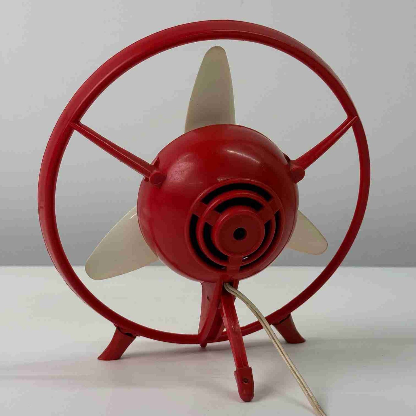 Red plastic 1960s Sprite electric fan by GEC
