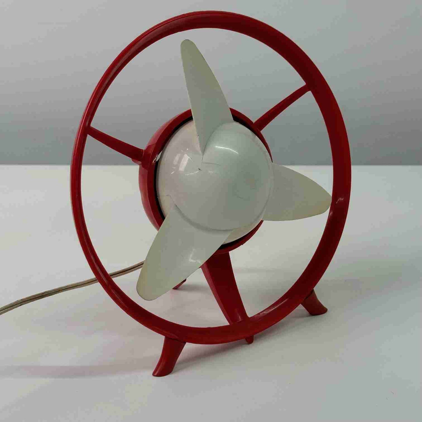 Red plastic 1960s Sprite electric fan by GEC